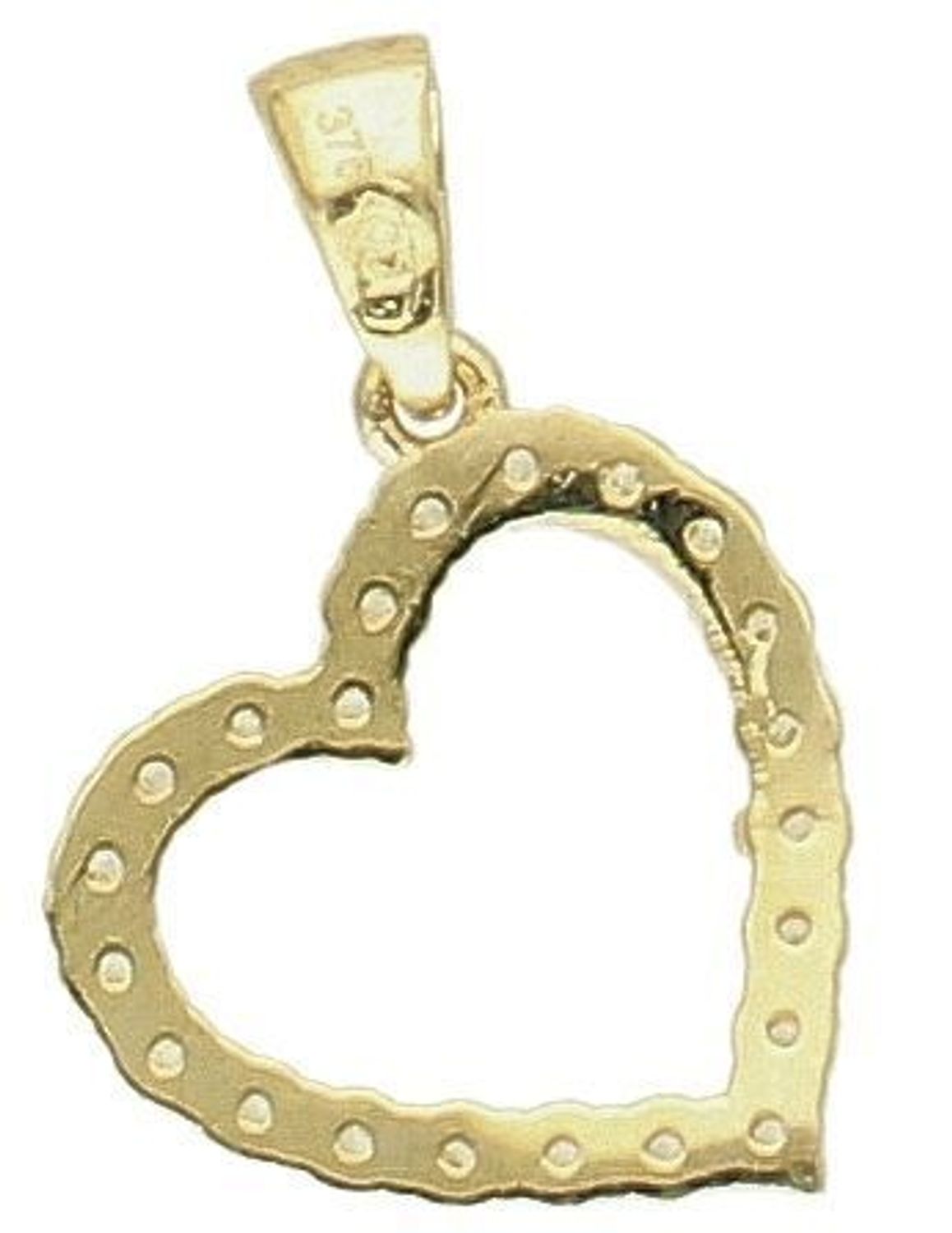 Złota zawieszka 375 serduszko w cyrkoniach ZA 404A 375.  Złota zawieszka 375. Złoty wisiorek serduszko z cyrkoniami. Złota zawieszka damska. Zawieszka damska serce próby 375. Złota zawieszka na prezent (2).jpg